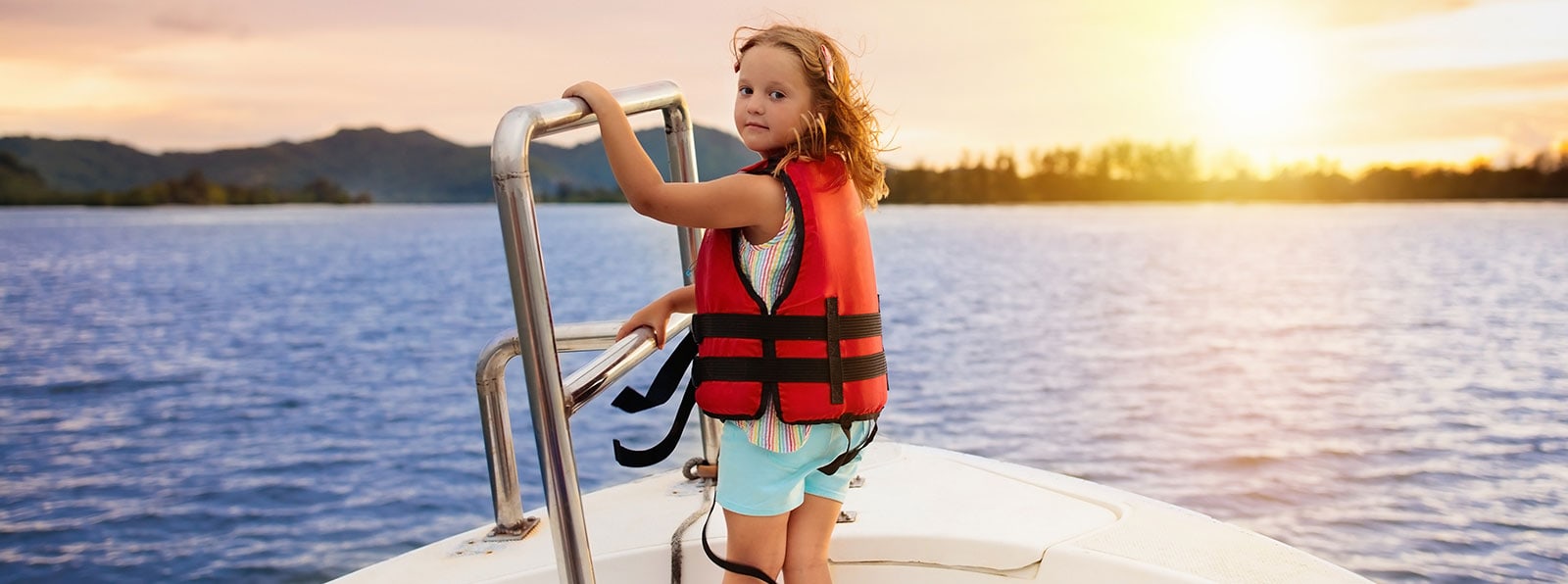 Girl Wearing Life Jacket